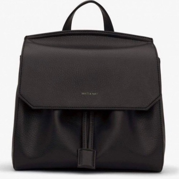 Matt & Nat Mulan Bag - Black - Drawstring Crossbody Purse With Top Handle - Picture 2 of 11